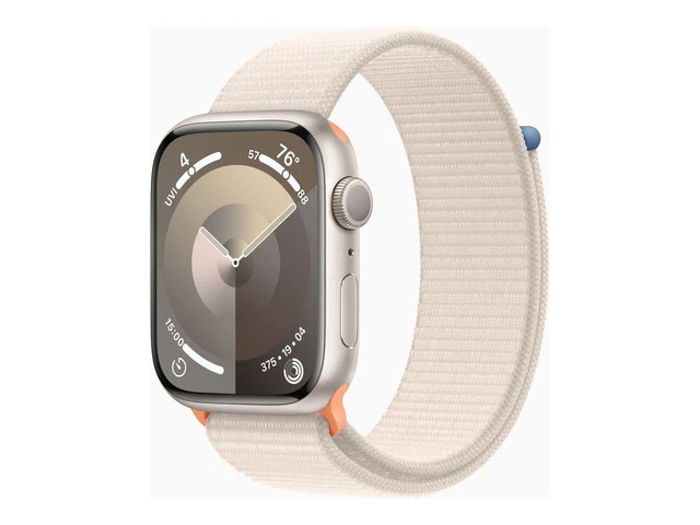 Apple Watch Series 9 (GPS) 45 mm starlight aluminium smart watch MR983QF/A