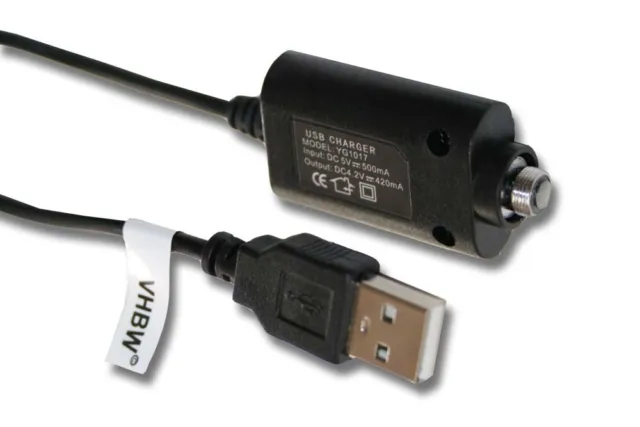 Caricabatterie USB per varie sigarette elettroniche con chiusura a vite - cavo di ricarica
