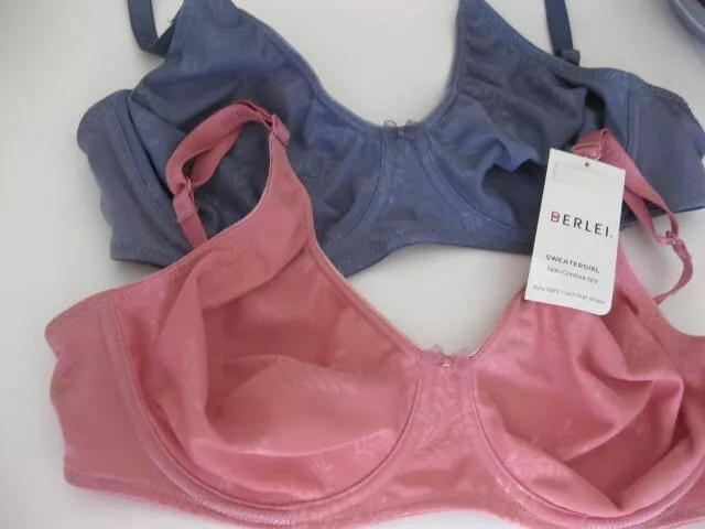 TWIN (2) PACK BERLEI Sweatergirl Underwire Bra 16DD Purple & Mauve Pink Rrp  $90 $49.95 - PicClick AU