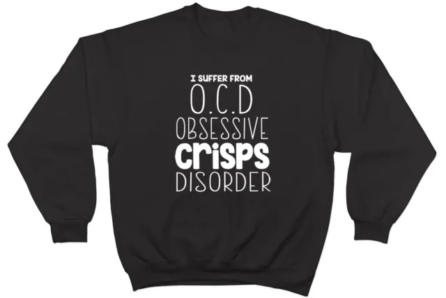 Felpa maglione I Suffer from OCD Obsessive Crisps Disorder divertente
