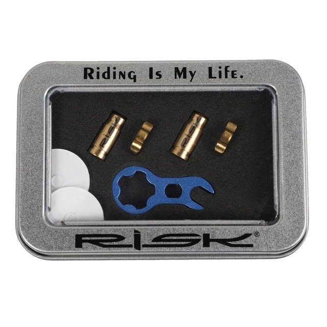 Set Copri Ugelli Gas Lega di Titanio Supporto Riparazione Bicicletta Adattatore Auto