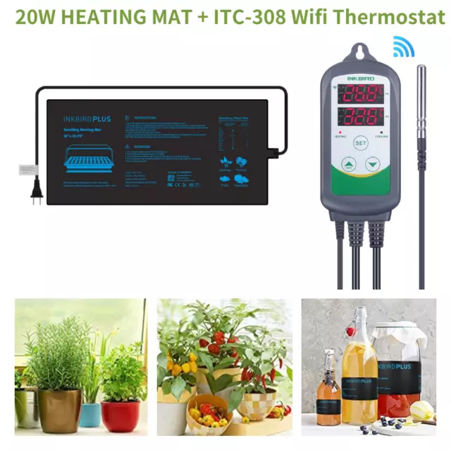 INKBIRD WIFI TEMPERATURE Controller 308 Digital Heat Thermostat Smart  Control CF $67.30 - PicClick AU
