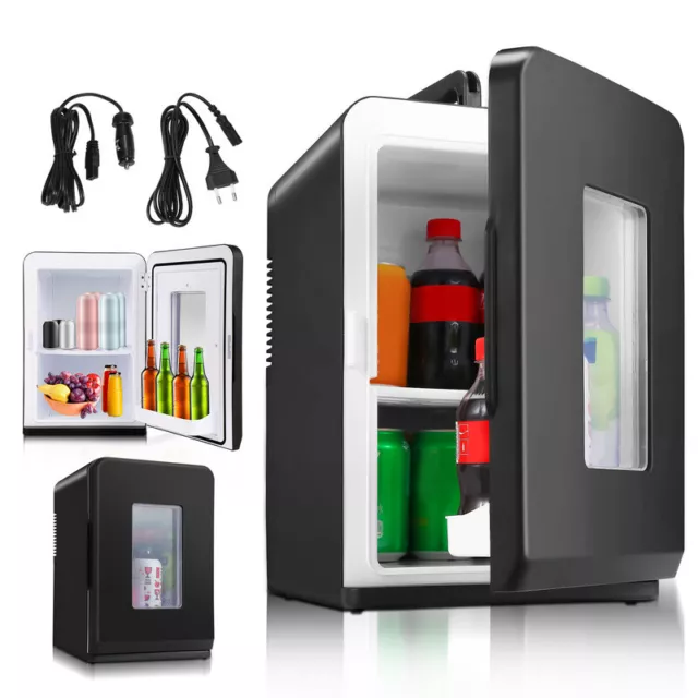 15L Mini Kühlschrank Gefrierfach Frostfach Kühl Party Lautlos Büro Auto Kühlbox