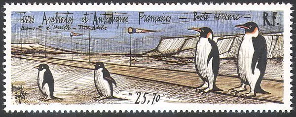 FSAT/TAAF 1992 Penguins/Birds/Nature/Landing Strip/Aviation/Wildlife 1v (n23151)