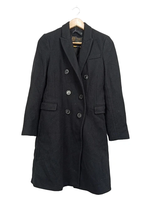 Manteau Zara Rare - Laine Bouclée Et Cuir - Style Bloggers - Taille M Occasion