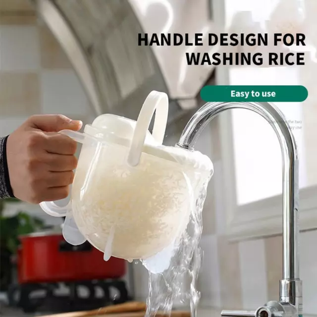 Rice Washing Strainer Efficient Grains Fruit and Vegetables Washer Hands-free '
