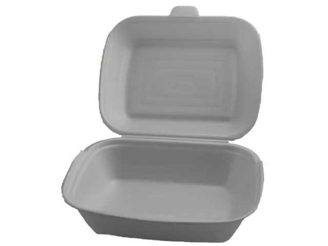 125 Hamburgerboxen Snackboxen Lunchboxen 185x133 mm ungeteilt weiß (95145)