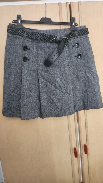 Jupe Trapèze En Laine Yessica Taille 44 - Grise, Occasion Très Bon état