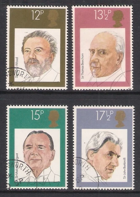 GB 1980 sg1130-33 Set musicale conduttori britannici ben usato