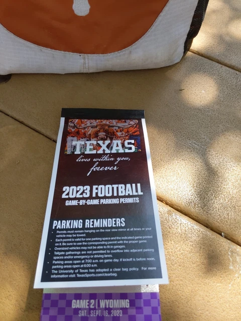 Parking Pass Texas Longhorn