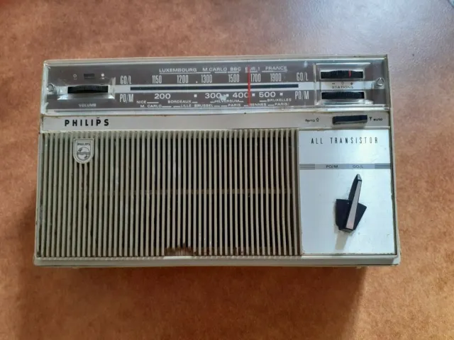 radio , transistor vintage années 70 , transistor PHILIPS