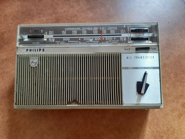 radio , transistor vintage années 70 , transistor PHILIPS