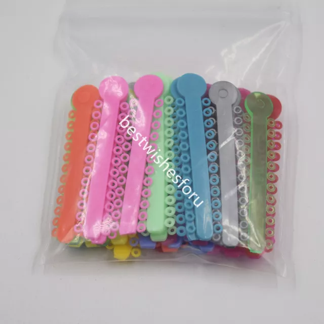 1008 Pcs Dental Ligature Ties Orthodontics Elastic Multi Color Rubber Bands