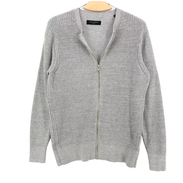 AllSaints Uomo Cerniera Intera Maglione Cardigan Maglione Taglia S