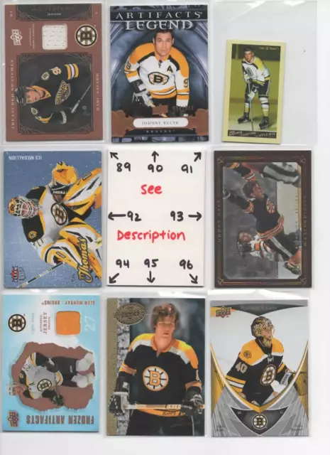 Boston Bruins * * SERIAL #'d Rookies Autos Jerseys * * ALL CARDS ARE GOOD CARDS