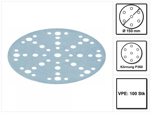 Festool STF D150/48 Schleifscheiben Granat P360 150 mm 100 Stk. ( 575171 )