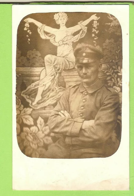 #Mm.  German Imperial Wwi Period Postcard -  Soldier