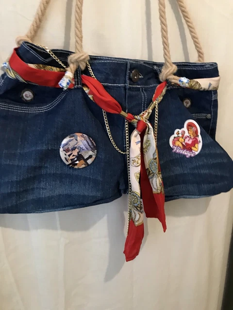 Sac à Main En Jeans R.TOWN - Occasion Très Bon état, Taille Moyenne, Style Fourre-tout