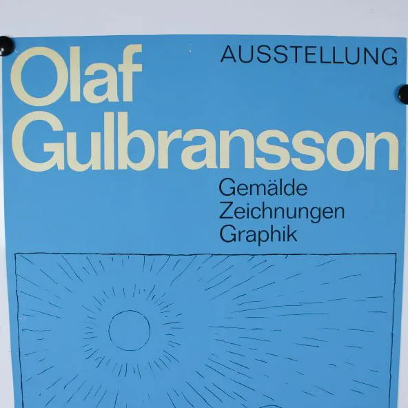 Olaf Gulbransson Plakat 1965 Ausstellung Nürnberg Simplicissimus Künstler Poster