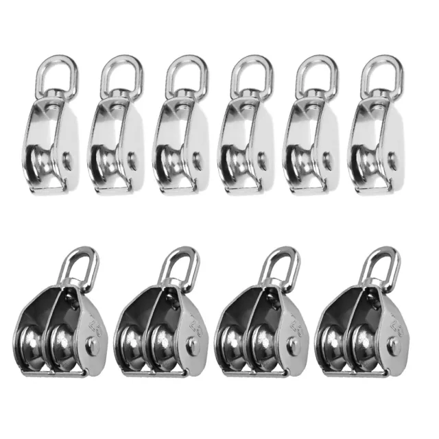 M15 Wheel Swivel Single Pulley/Double Pulley Lifting Rope Bearing 35kg Steel