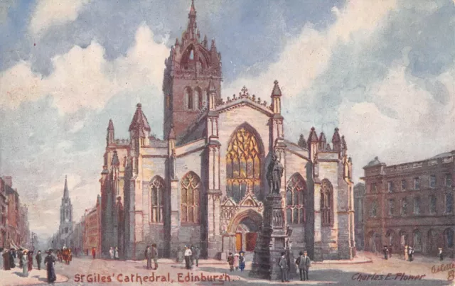 Cpa Illustrateur / Signature / Charles Flower / St Gilles Cathedral Edinburgh