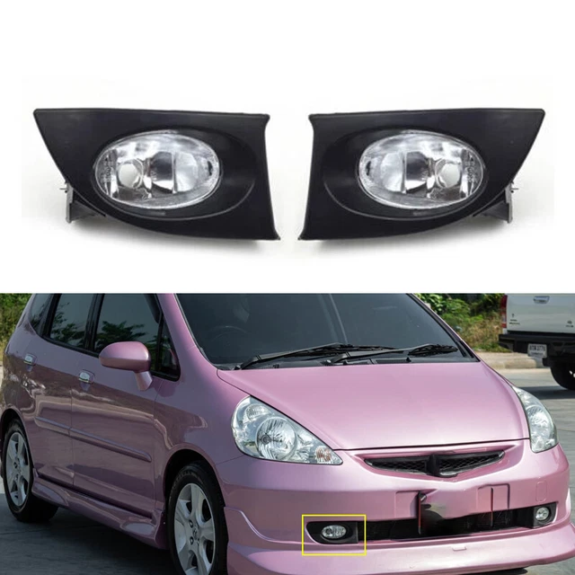 1Pair Front Bumper Fog Lights For 2003-2008 HONDA FIT/JAZZ GD1 GD3