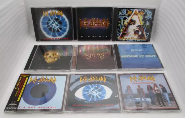 Def Leppard 9CDs Adrenalize,Euphoria,Hysteria,Retro Active Japan Version