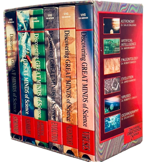 Science Vhs DISCOVERING GREAT MINDS Of Science VHS Box Set Paul Hoffman Discover ...