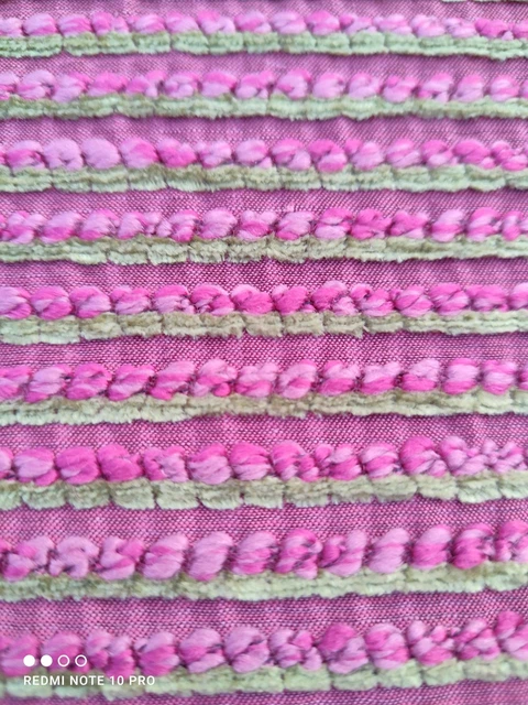 Tissu Taffetas Rayé Dégradé Bordeaux/fuchsia - Largeur 1,45m - Longueur 40m - Neuf