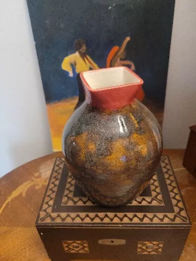 Art Deco Glazed And Marked Vase