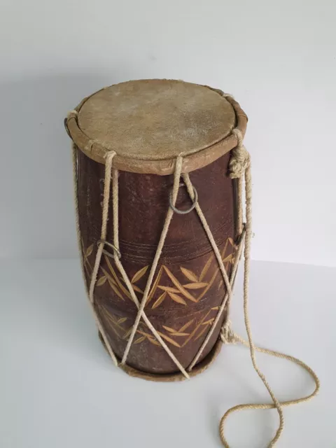 Vintage African Double Headed Skin Drum