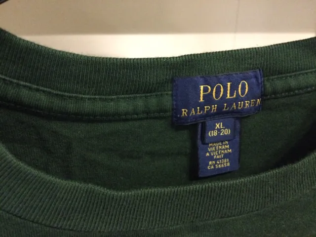 Polo Ralph Lauren 🌺Maglia Maniche Lunghe Verde Tg 16/18 Anni 🌺🍀🎄🎄 3