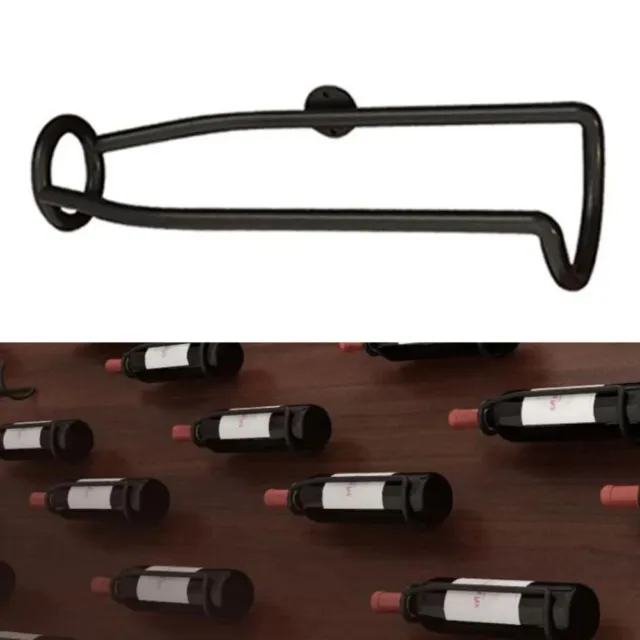 Red Wine Rack Metal Wall Mounted Single Bottle Storage Holder Display Bar Home