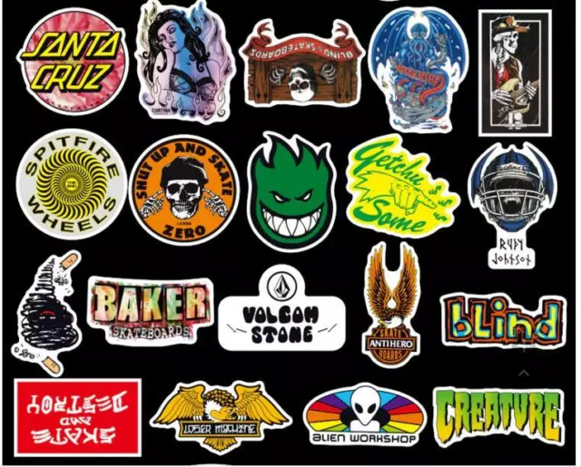 Autocollant Cartoon  Moto Velo Skateboard Bagage Voiture PC Lot de 100 Sticker 3