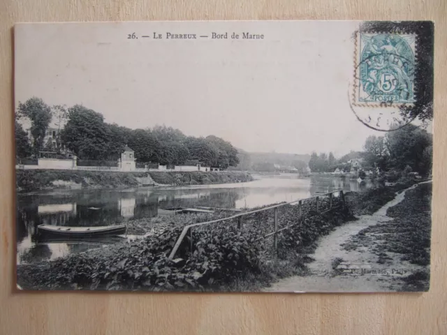 Cpa Le Perreux (94) Bord De Marne. Barques.