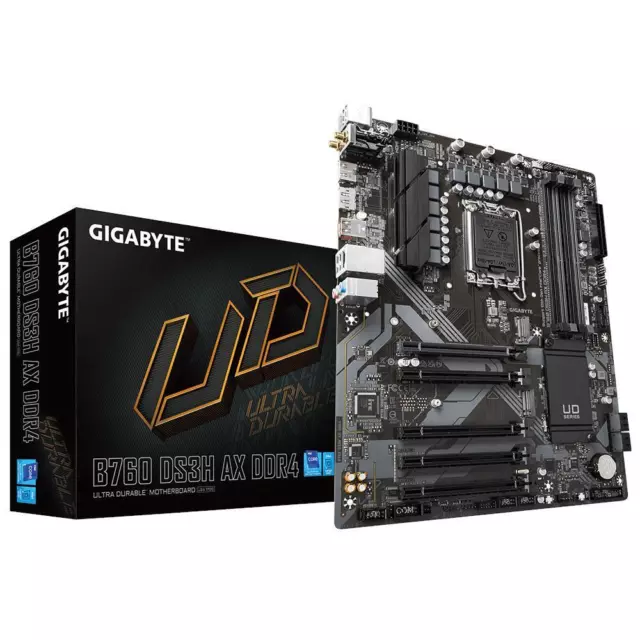 Gigabyte B760 DS3H AX DDR4 Intel LGA 1700 WiFi 6E ATX Gaming Motherboard