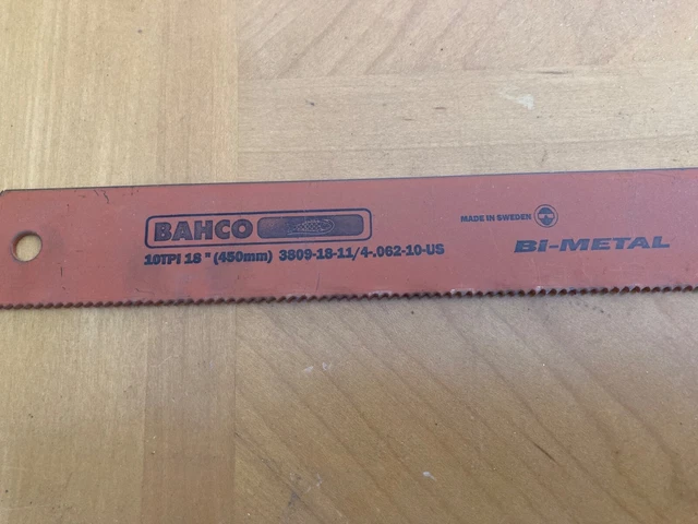 bahco 18” 10TPI Power Hacksaw Blade