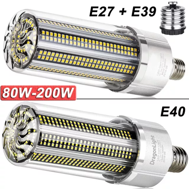 E26/E27/E39/E40 Corn LED Light Bulb 80W-200W Large Area Ceiling Lighting Bulbs