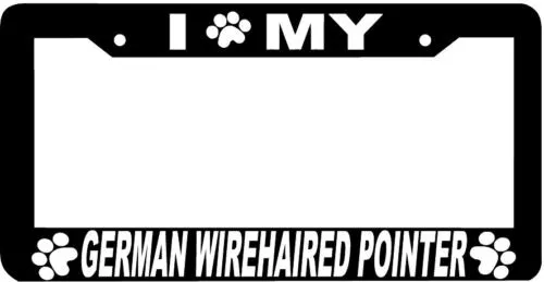 GERMAN WIREHAIRED POINTER DOG paw License Plate Frame