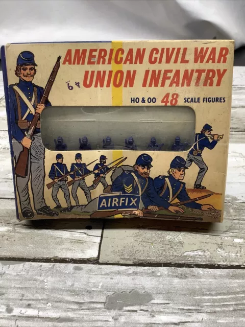 Vintage Airfix American Civil War Union Infantry 48 Scale Figures New, Old Stock