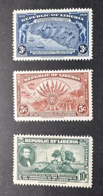 Liberia Scott #277-279 Complete Set