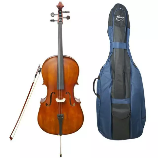 Cello Outfit Prima 2 - 3/4 Size with Bow, Rosin and Padded Bag - Forenza