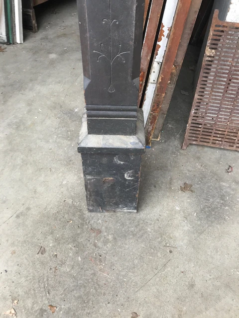 MAR Antique carved Victorian Newell Post For Stairway 55 X 7“ Square 5