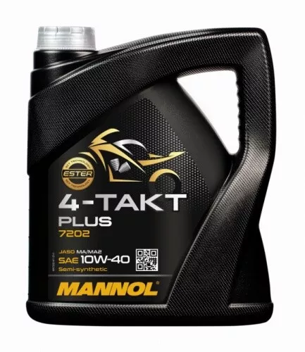 10W-40 Mannol 7202 4-Takt Plus Motoröl Motorrad 4 Liter