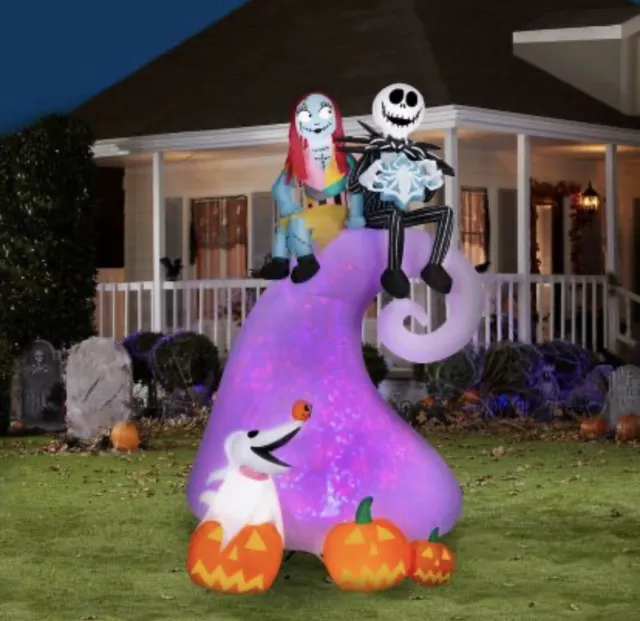 GEMMY NIGHTMARE BEFORE Christmas Jack Sally Zero Mountain Airblown