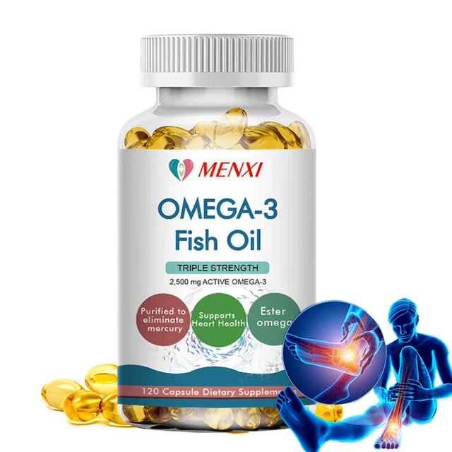 OMEGA 3 FISH oil capsules 3x strength 1500mg epa & dha, highest potency ...