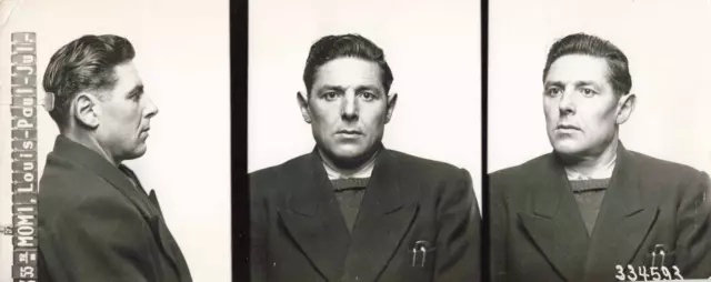Original Vintage Belgian Prisonner Mugshot 1955 Criminal's Picture Police