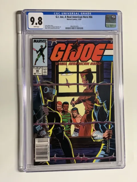 G.I. Joe A Real American Hero 66 cgc 9.8 wp Newsstand Edition Marvel