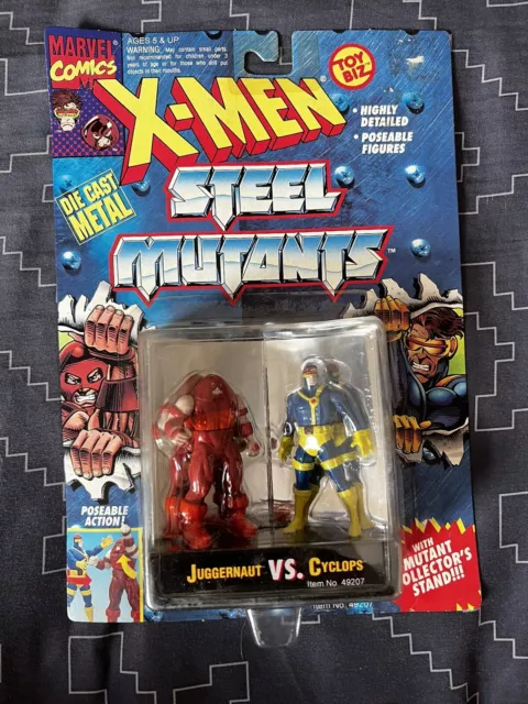 1994 Toybiz Marvel X-Men Steel Mutants Juggernaut Vs Cyclops Moc