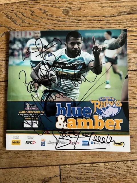 2014 Signed Leeds Rhinos V Bradford Bulls Rugby League Programme